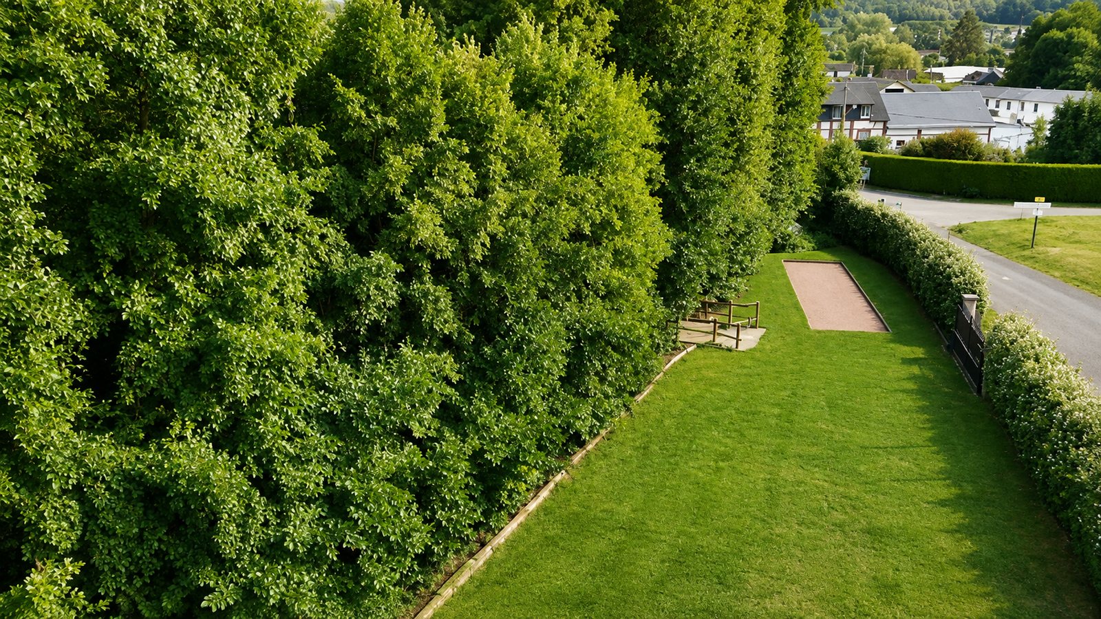 Terrain de pétanque vu du ciel